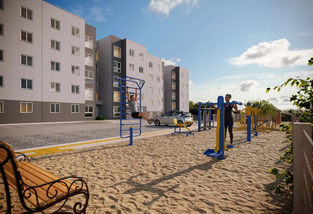 Academia ao ar livre do Residencial Milano