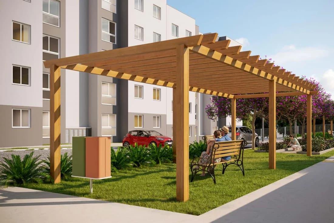 Horta comunitária do Residencial Milano